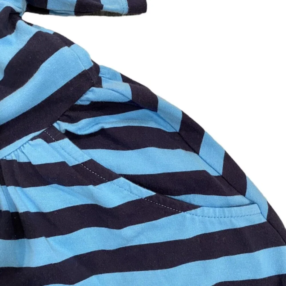 Hanna Andersson Sz 100 (4) Blue & Navy Striped Twirl Dress